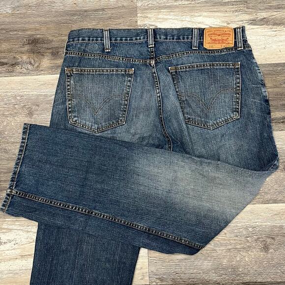 Vintage y2k 2000s Levis 559 Dark Wash Mens 38x32 Relaxed Denim Jeans Red Tab - Picture 2 of 14